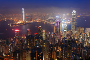 Obraz premium Hong Kong night view