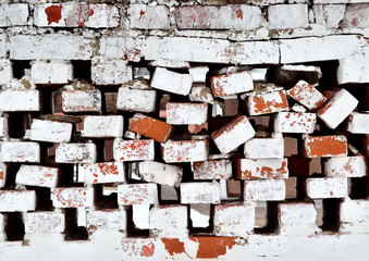 old destroyed brick  wall background