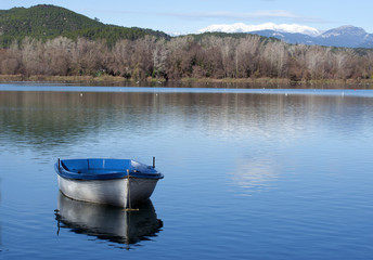 View of Banyoles lake.Catalonia.Spain