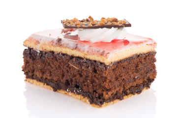 Piece of chocolate cake