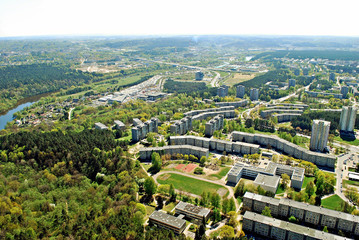Fototapeta na wymiar Vilnius city capital of Lithuania aerial view