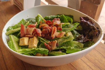 Fresh Salad with Bacon