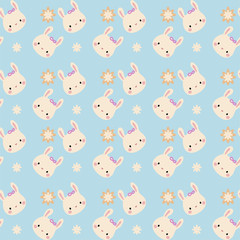 cute rabbit vector pattern