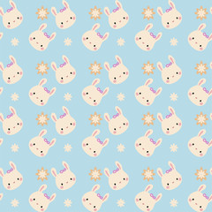 Fototapeta premium cute rabbit vector pattern