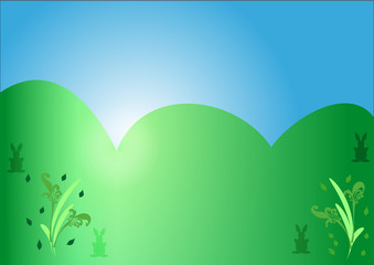 Obraz premium Wiese mit Himmel