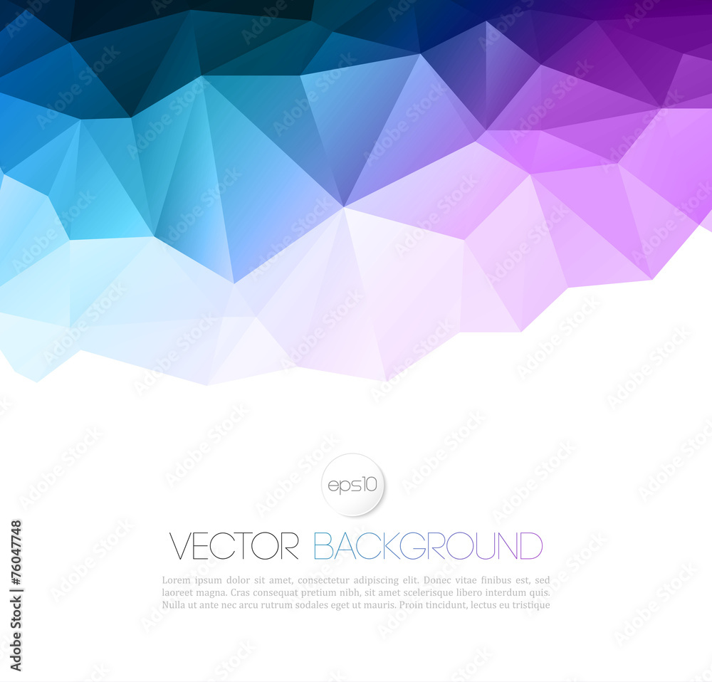 Aufkleber Vector abstract geometric background with triangle