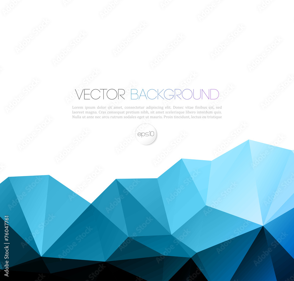 Aufkleber Vector abstract geometric background with triangle