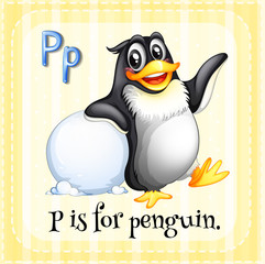 A letter P for penguin