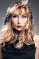 Naklejka premium Beauty portrait of blonde woman.