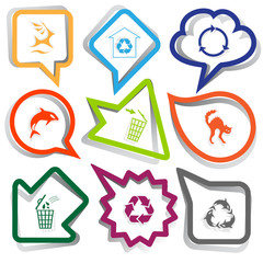 deer, protection of nature, recycle symbol, killer whale, recycl