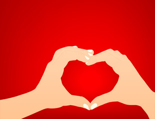 Obraz premium hands in form of heart