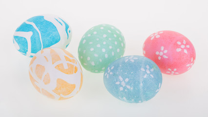 Easter Eggs on White