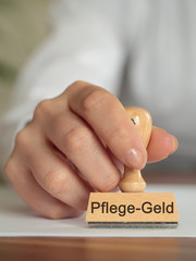 PFLEGE-GELD Stempel