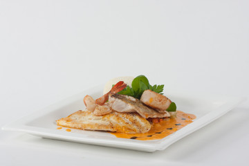 Seafood plate - Fish and shrimps