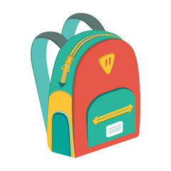 schoolbag, vector icon backpack