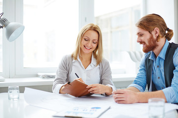 Fototapeta premium Writing down ideas