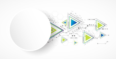 Obraz premium Abstract technology triangle background.