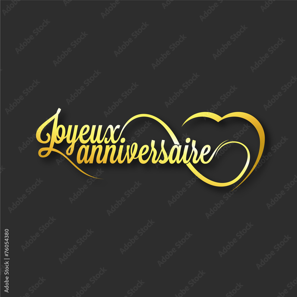 Wall mural joyeux anniversaire