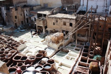 Gerberei in Fes - Marokko