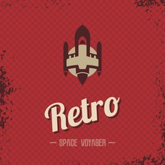 retro space rocket template theme