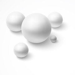 Abstract background with realistic spheres.