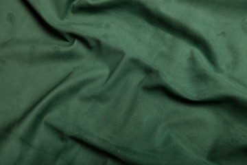 Green suede chamois texture, fluffy and soft background texture