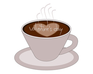 Valentine's coffee vector