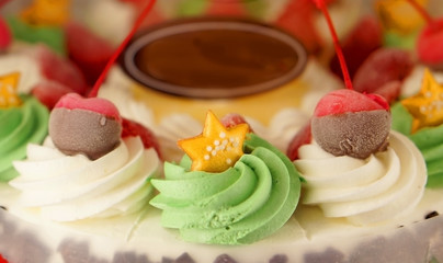 Colourful ice cream cake