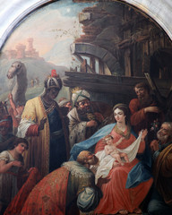 Fototapeta na wymiar Nativity Scene, Adoration of the Magi