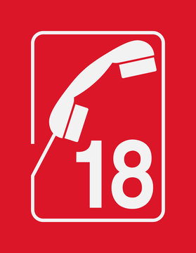 18 - Num&eacute;ro d'appel d'urgence des Pompiers