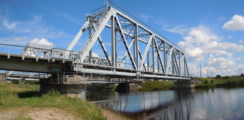 Panoramic view railway bridge