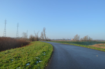 Fototapeta na wymiar small road in countryside