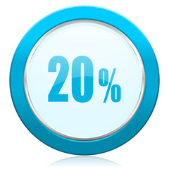 20 percent icon sale sign