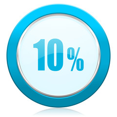 10 percent icon sale sign