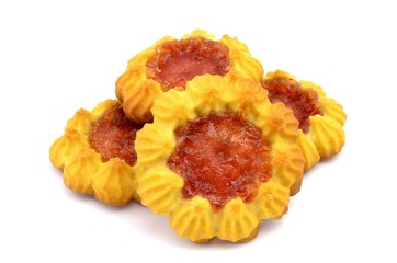 biscuits with filling - obrazy, fototapety, plakaty