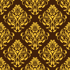 damask pattern. vector seamless wallpaper. flower background