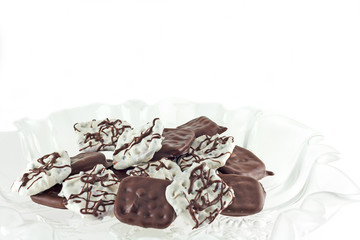 Hand Dipped White And Dark Chocolate Covered Pretzels