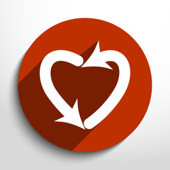 Vector dating arrow web icon.