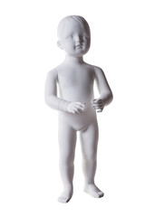 Child mannequin isolated on white background. maneken