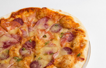 Fresh homemade pizza on a plate