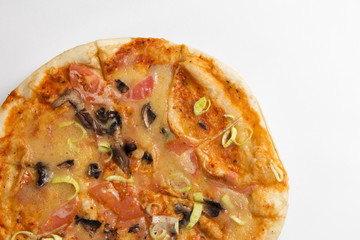 Fresh homemade pizza on a plate