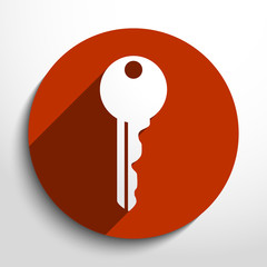 Vector key web icon.