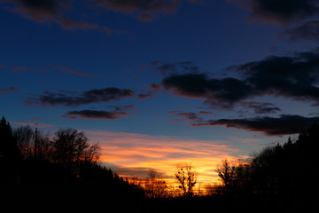 Sonnenuntergang im Winter