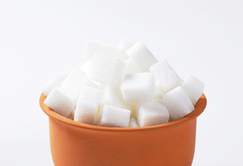 White sugar cubes