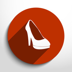 Vector woman boots web icon.