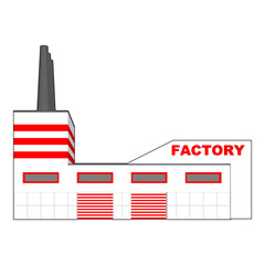 Factory in perspective projection.