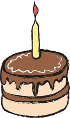 Cartoon  birthday cake