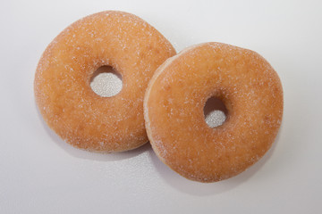 White homemade donuts