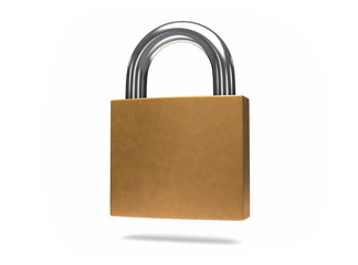 3D Isolated Security Padlock