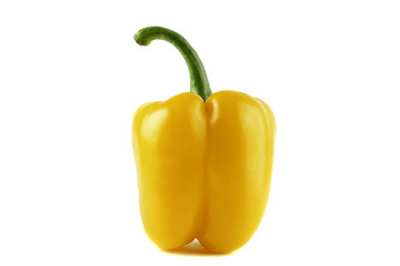 Yellow paprika on a white background